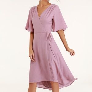 Lulus mauve wrap dress